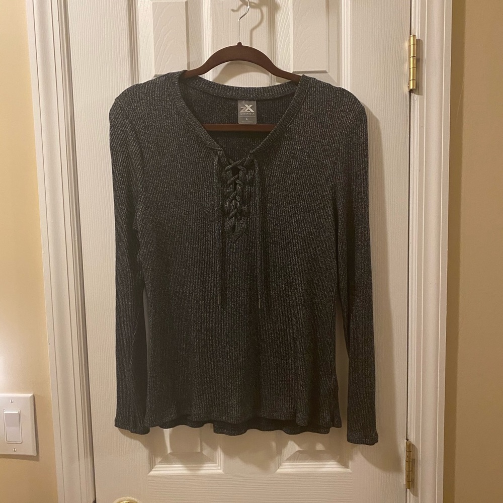 Women’s long sleeve top - dark gray zeroxposure, L